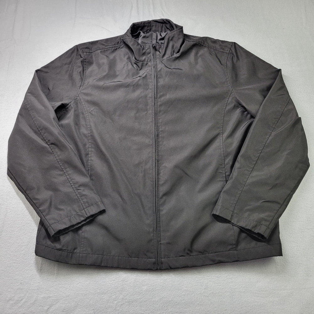 Structure Men’s Black Full Zip Windbreaker Jacket Size XL Lightweight Polyester